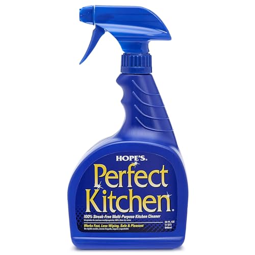 HOPE'S Perfect Kitchen Cleaner Spray - 32 Oz No-Residue All Purpose Cleaning Spray - Multisurface Degreaser for Counters, Stoves, Microwaves, and More - Pet and Home Safe