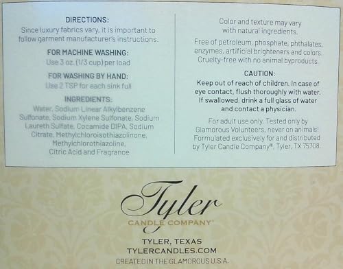 Tyler Gallon Glam Wash Laundry Detergent, Diva 128 Fl Oz (Pack of 1)
