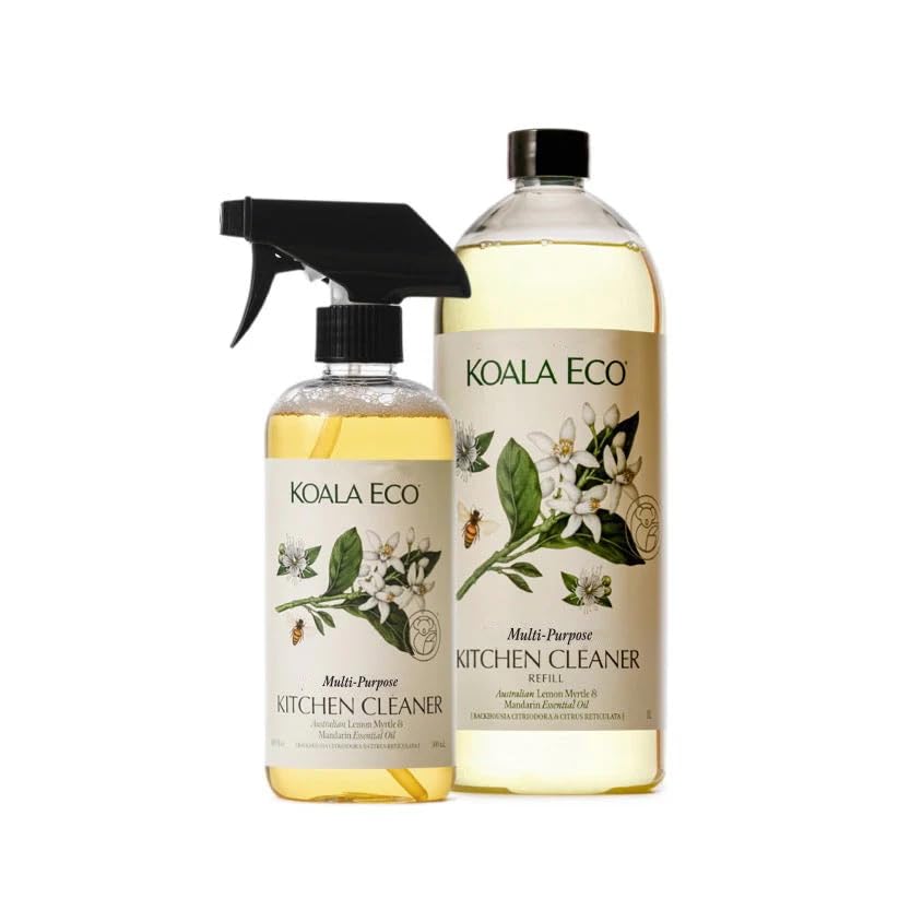 Koala Eco Multi-Purpose Kitchen Cleaner - with Australian Lemon Myrtle & Mandarin Essential Oil - 34oz