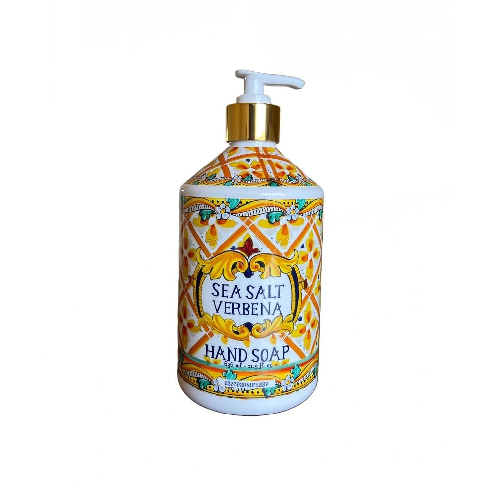 Sicilian Deruta Hand Soap Collection - Plastic Bottles Italian Citrus Lemon Verbena Gardenia Lily Coconut Lime
