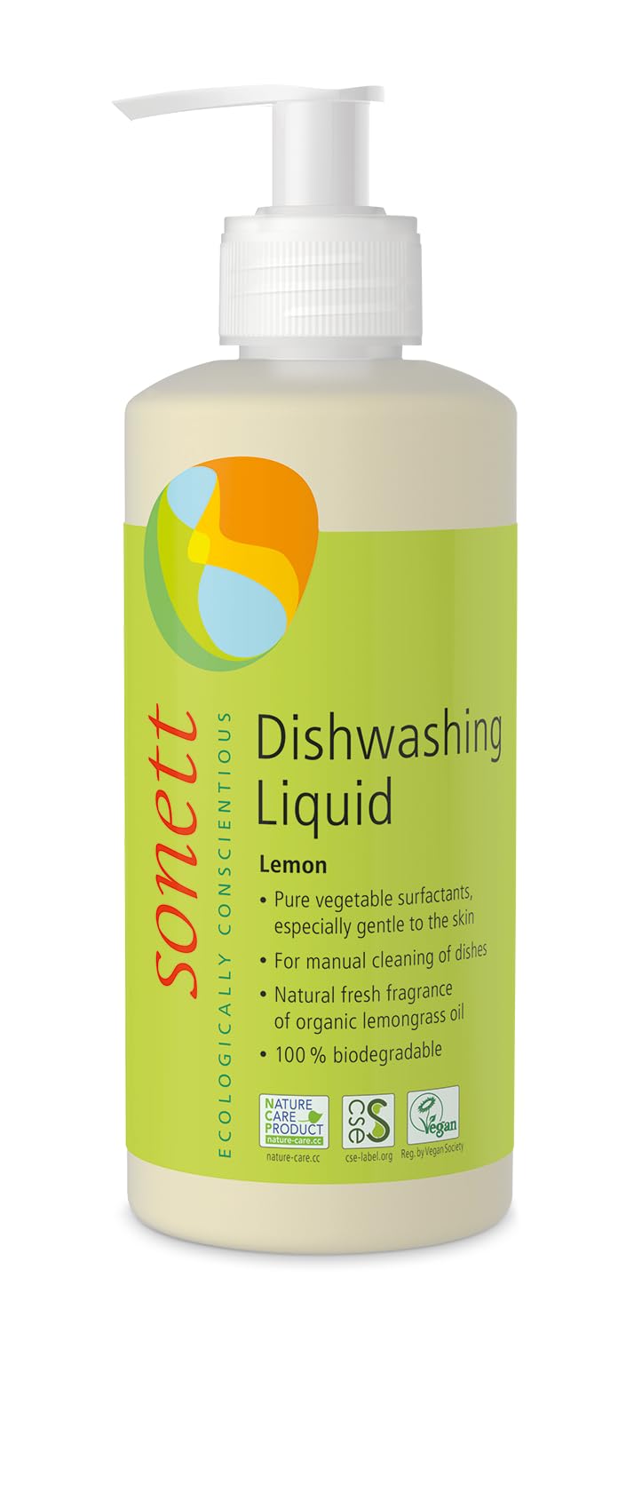 Sonett Organic Dishwashing Liquid Organic 100% Biodegradable Lemon, 10 Fl.Oz & 34 Fl.Oz (1 Count)
