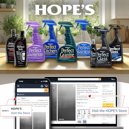 HOPE'S Perfect Kitchen Cleaner Spray - 32 Oz No-Residue All Purpose Cleaning Spray - Multisurface Degreaser for Counters, Stoves, Microwaves, and More - Pet and Home Safe