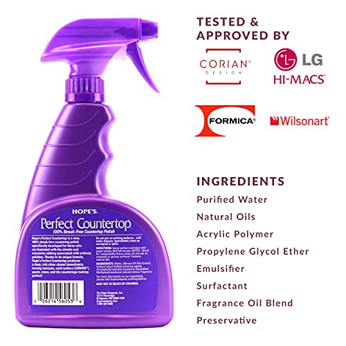 HOPE'S Perfect Countertop Cleaner and Polish 22-Ounce