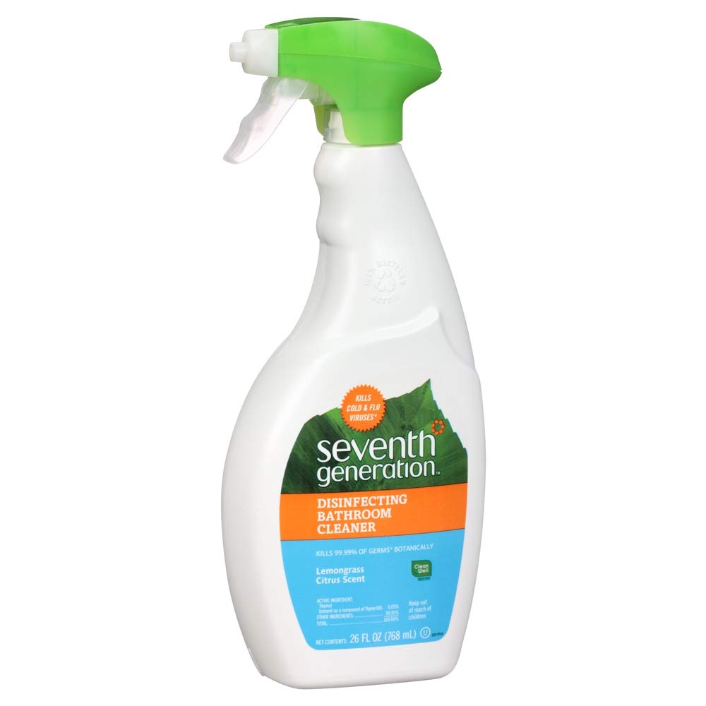 Seventh Generation Disinfecting Bathroom Cleaner, Lemongrass & Citrus, 26oz, 8pk