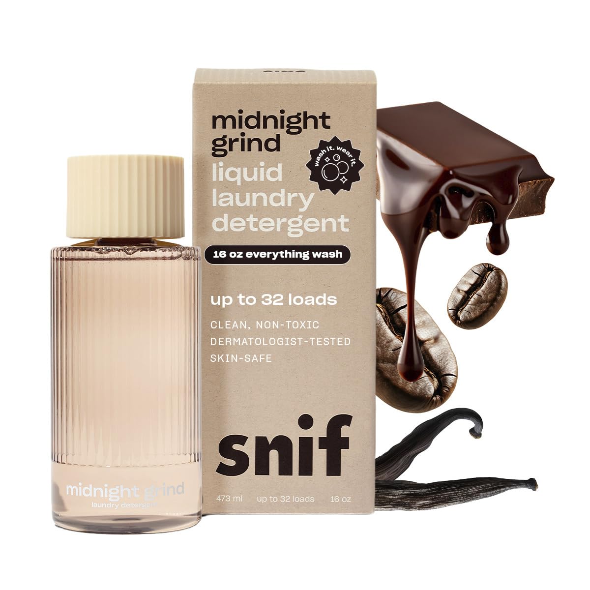 Snif Laundry Detergent, Clean and Crisp Scents, Non-Irritating to Skin, Clean, Non-Toxic, Vegan, Cruelty Free