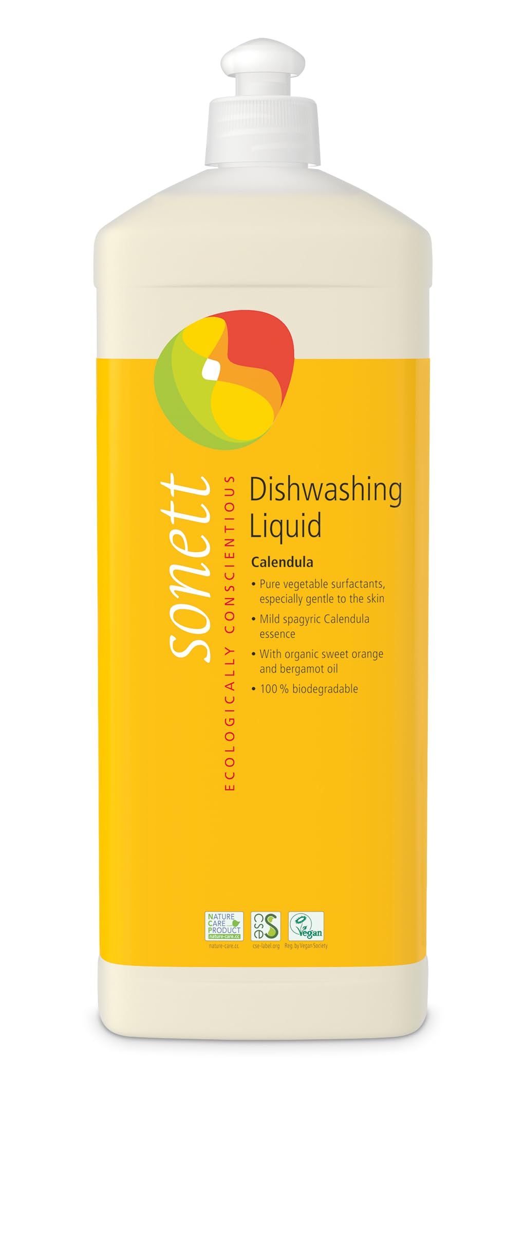 Sonett Organic Dishwashing Liquid Organic 100% Biodegradable Lemon, 10 Fl.Oz & 34 Fl.Oz (1 Count)