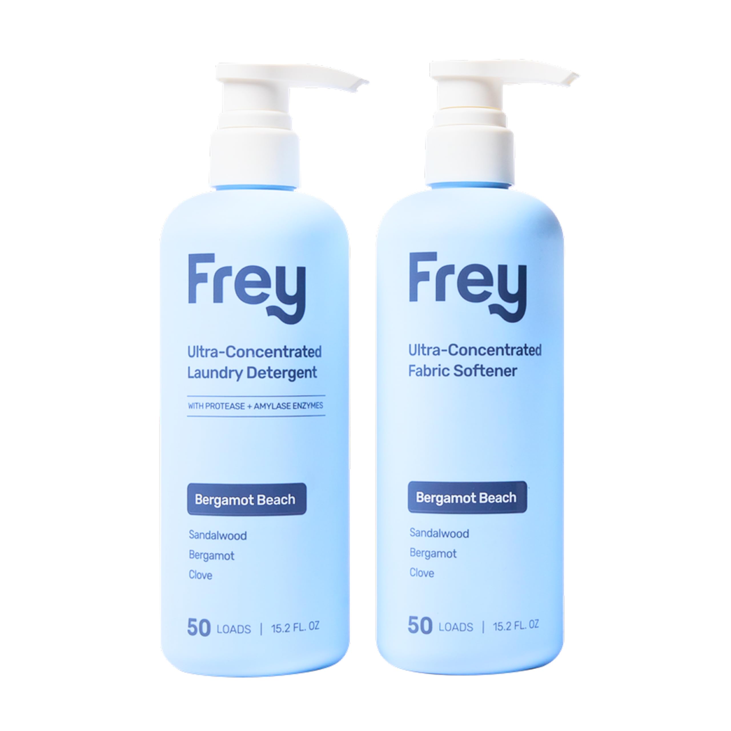 FREY Full Wash Laundry Care Bundle - Concentrated Liquid Laundry Detergent & Fabric Softener