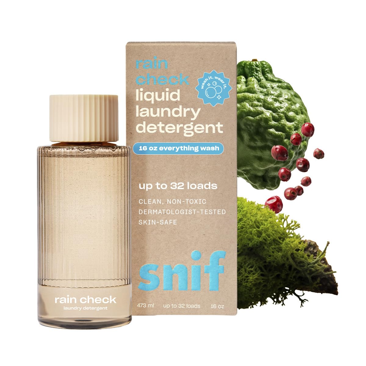 Snif Laundry Detergent, Clean and Crisp Scents, Non-Irritating to Skin, Clean, Non-Toxic, Vegan, Cruelty Free