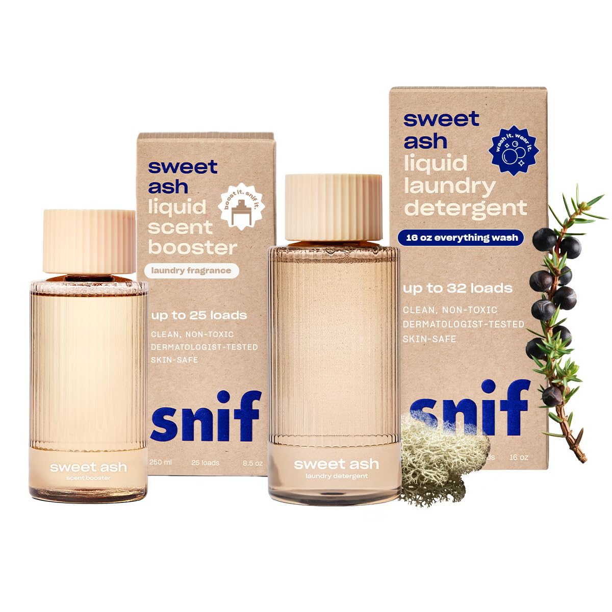 Snif Laundry Detergent, Clean and Crisp Scents, Non-Irritating to Skin, Clean, Non-Toxic, Vegan, Cruelty Free