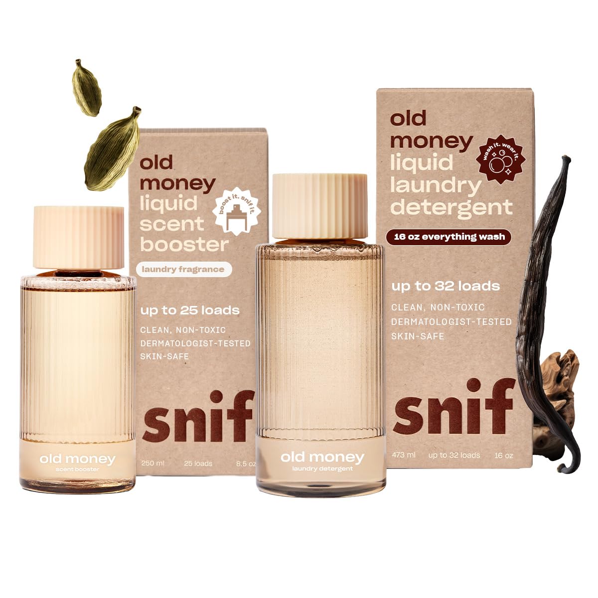 Snif Laundry Detergent, Clean and Crisp Scents, Non-Irritating to Skin, Clean, Non-Toxic, Vegan, Cruelty Free