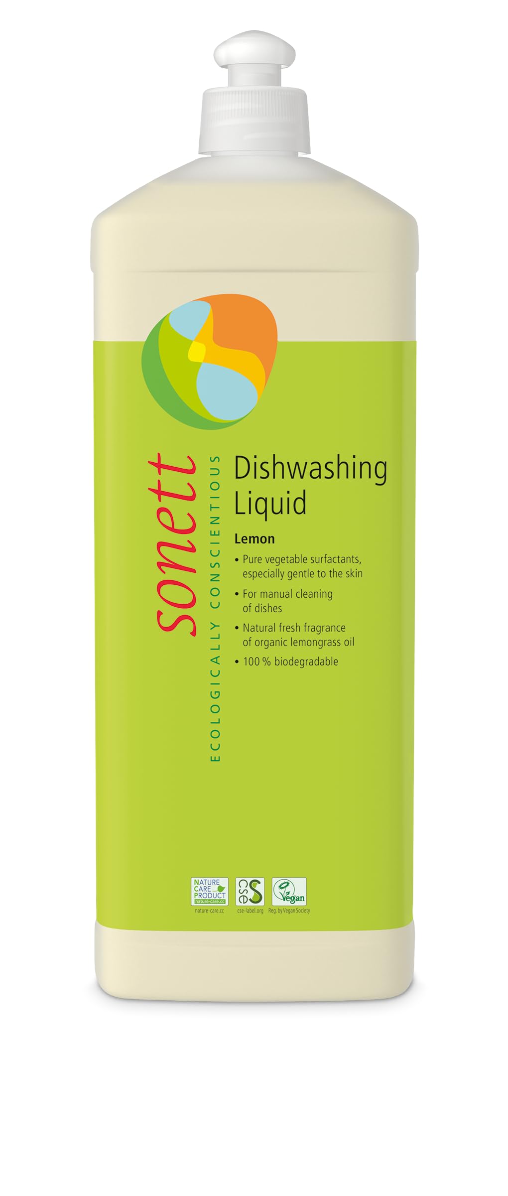 Sonett Organic Dishwashing Liquid Organic 100% Biodegradable Lemon, 10 Fl.Oz & 34 Fl.Oz (1 Count)