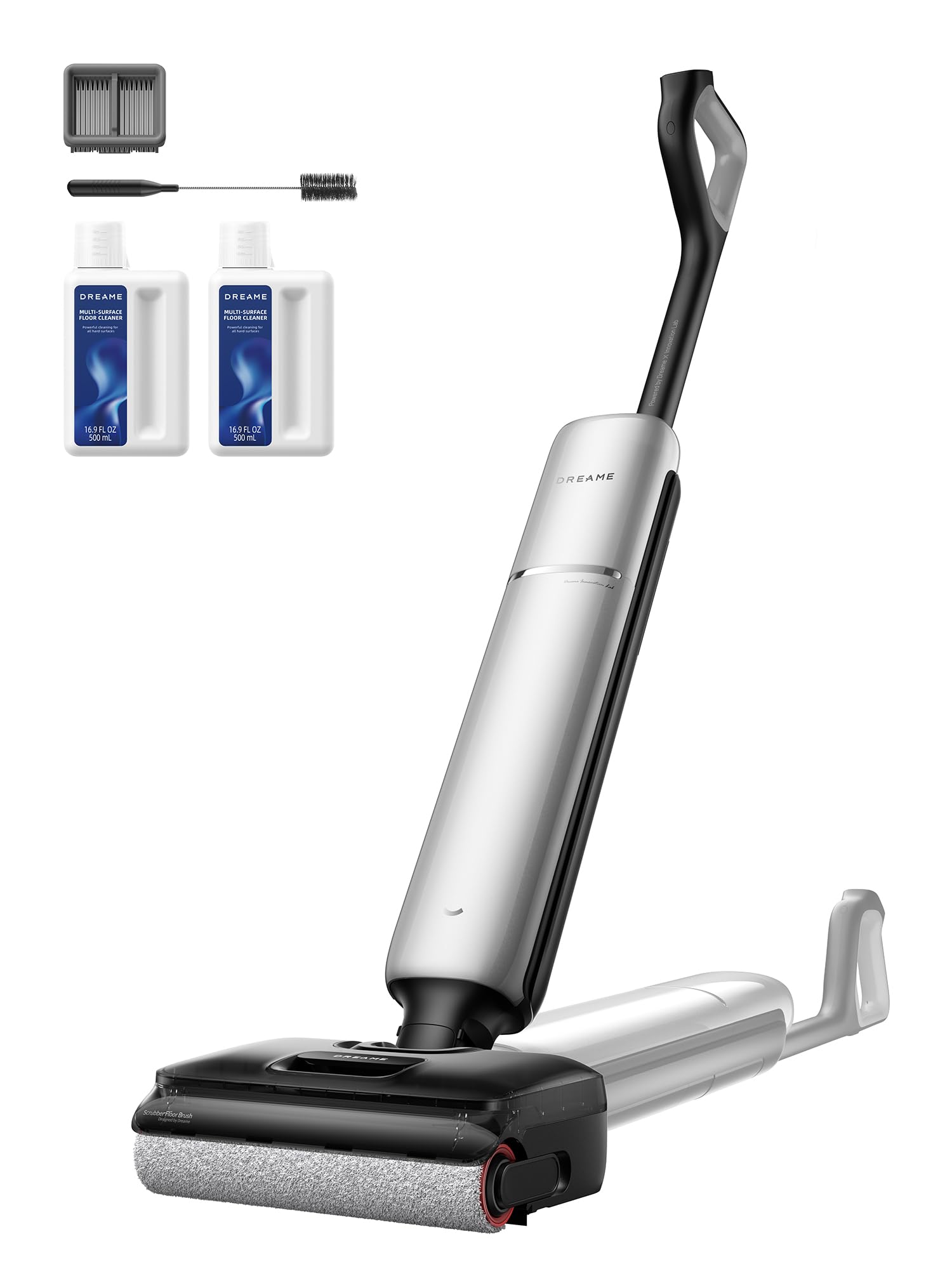 DREAME Aero Series Wet Dry Vacuum Mop, 3.88in Ultra-Slim, 0 Hair Tangle for Pet Owners, Auto Self-Cleaning Hard Floor Cleaning Machine, Powerful Suction Vacuum and Mop