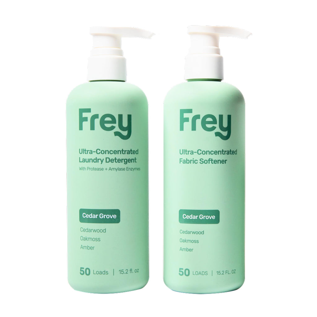 FREY Full Wash Laundry Care Bundle - Concentrated Liquid Laundry Detergent & Fabric Softener