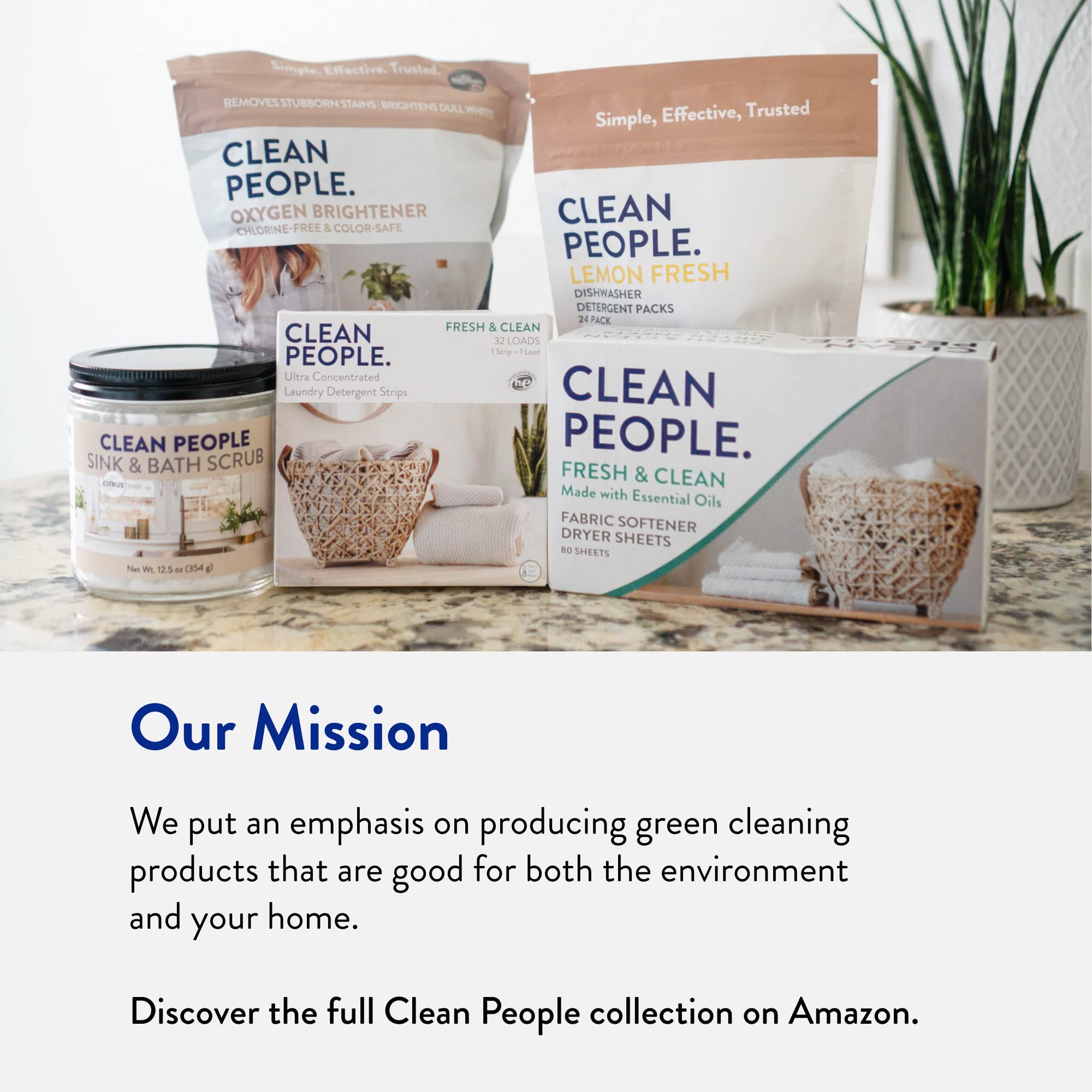 Clean People Laundry Detergent Sheets- Recyclable Packaging, Hypoallergenic, Stain Fighting, Works with All Machines including HE