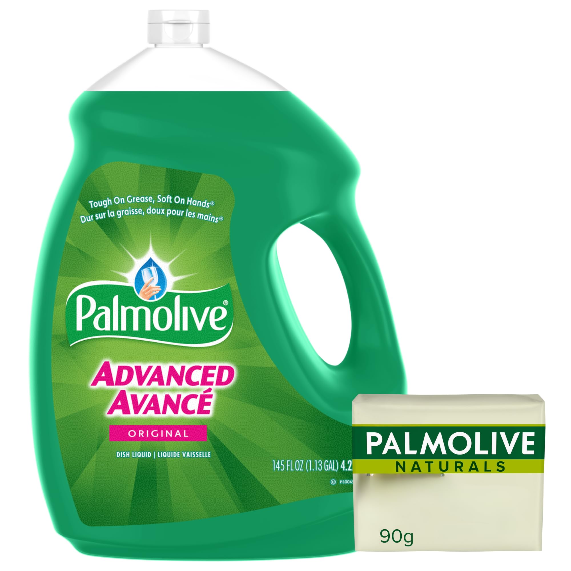 Palmolive Advanced Dish Liquid, Dishwashing Liquid, Dish Soap Refill, Original Scent, Green 145oz Soap Bar