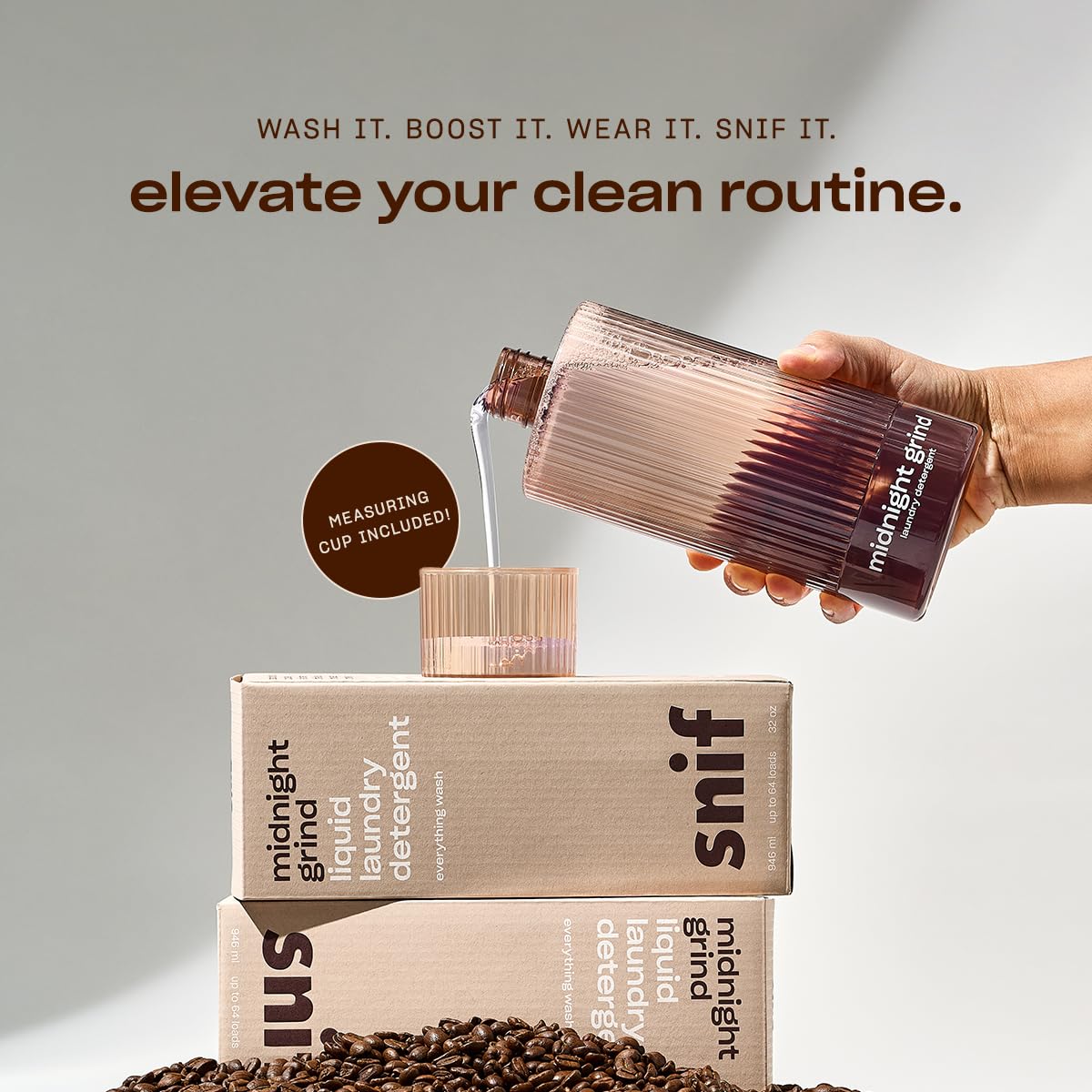 Snif Laundry Detergent, Clean and Crisp Scents, Non-Irritating to Skin, Clean, Non-Toxic, Vegan, Cruelty Free