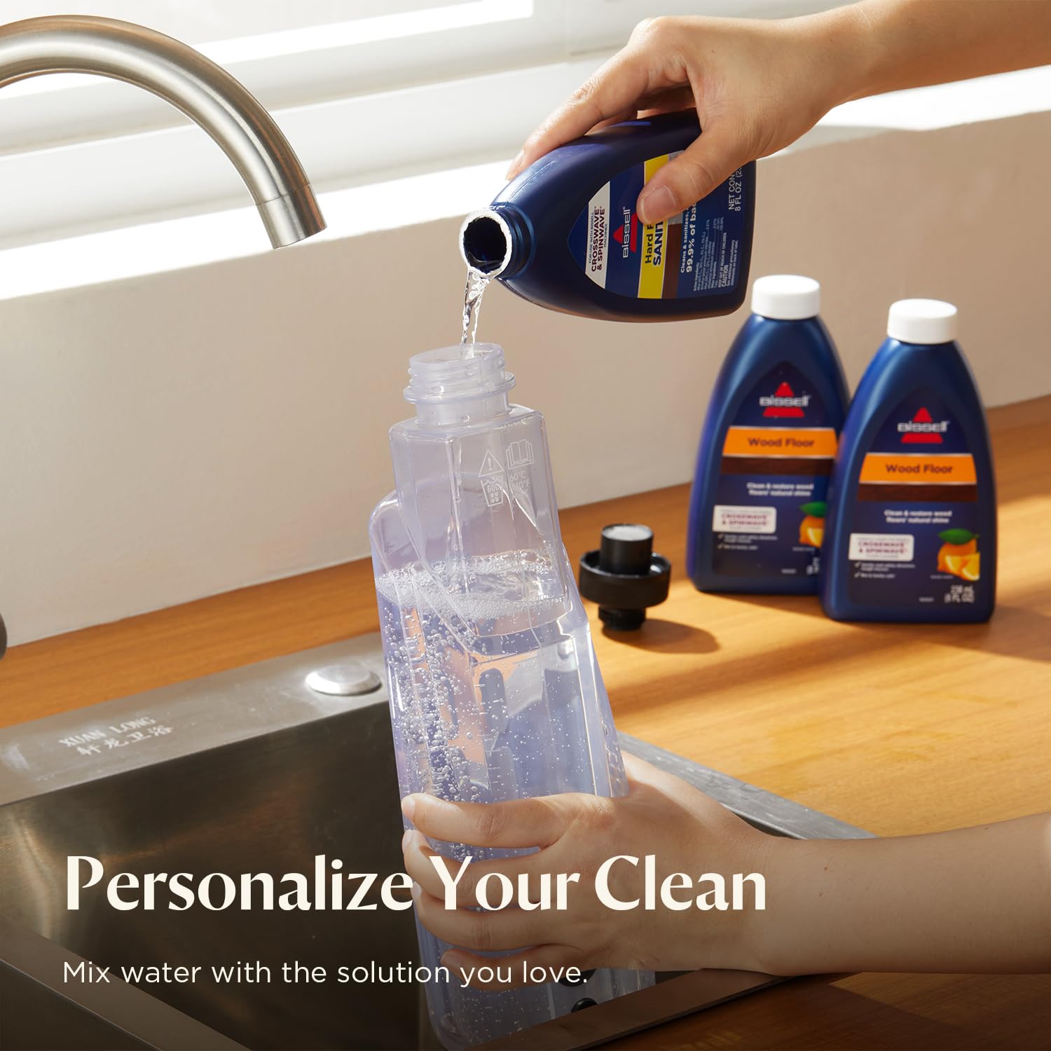 BISSELL SpinWave SmartSteam Scrubbing Steam Mop with Rotating Mop Pads