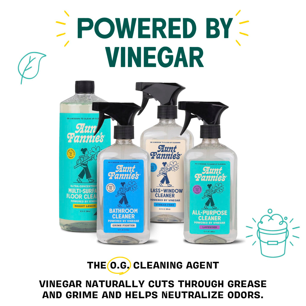 Aunt Fannie's All Purpose Cleaning Vinegar 16.9 Ounces, Multipurpose Surface Spray Cleaner