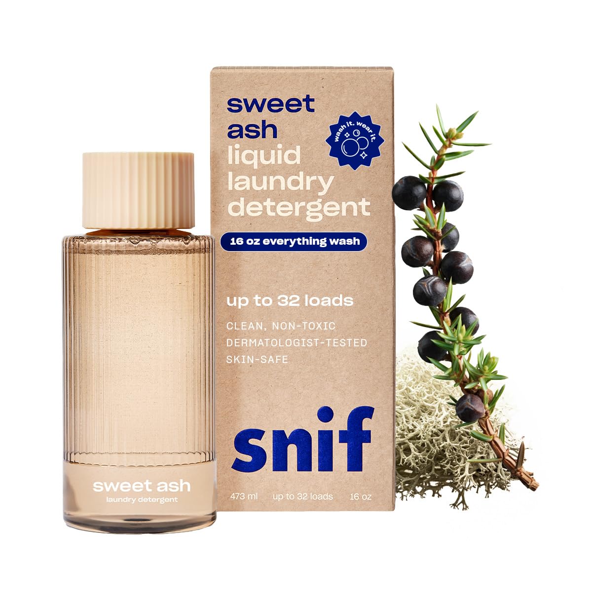 Snif Laundry Detergent, Clean and Crisp Scents, Non-Irritating to Skin, Clean, Non-Toxic, Vegan, Cruelty Free