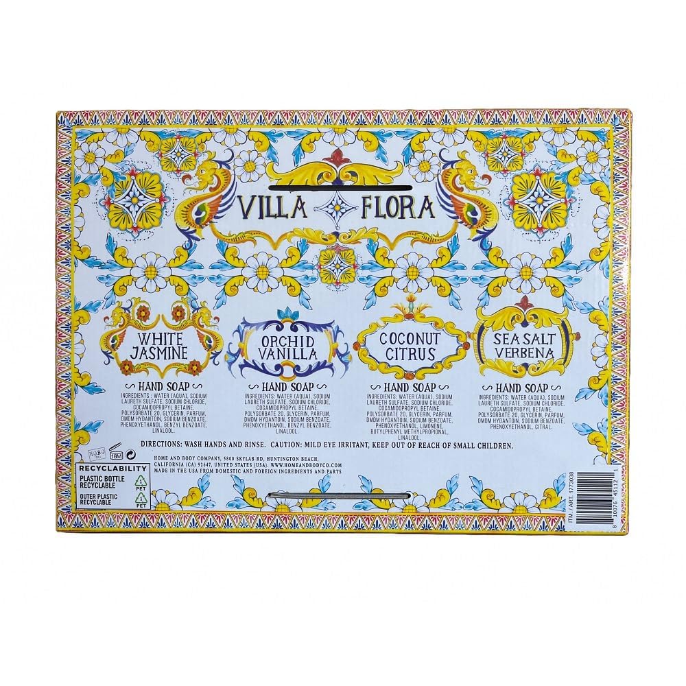 Sicilian Deruta Hand Soap Collection - Plastic Bottles Italian Citrus Lemon Verbena Gardenia Lily Coconut Lime