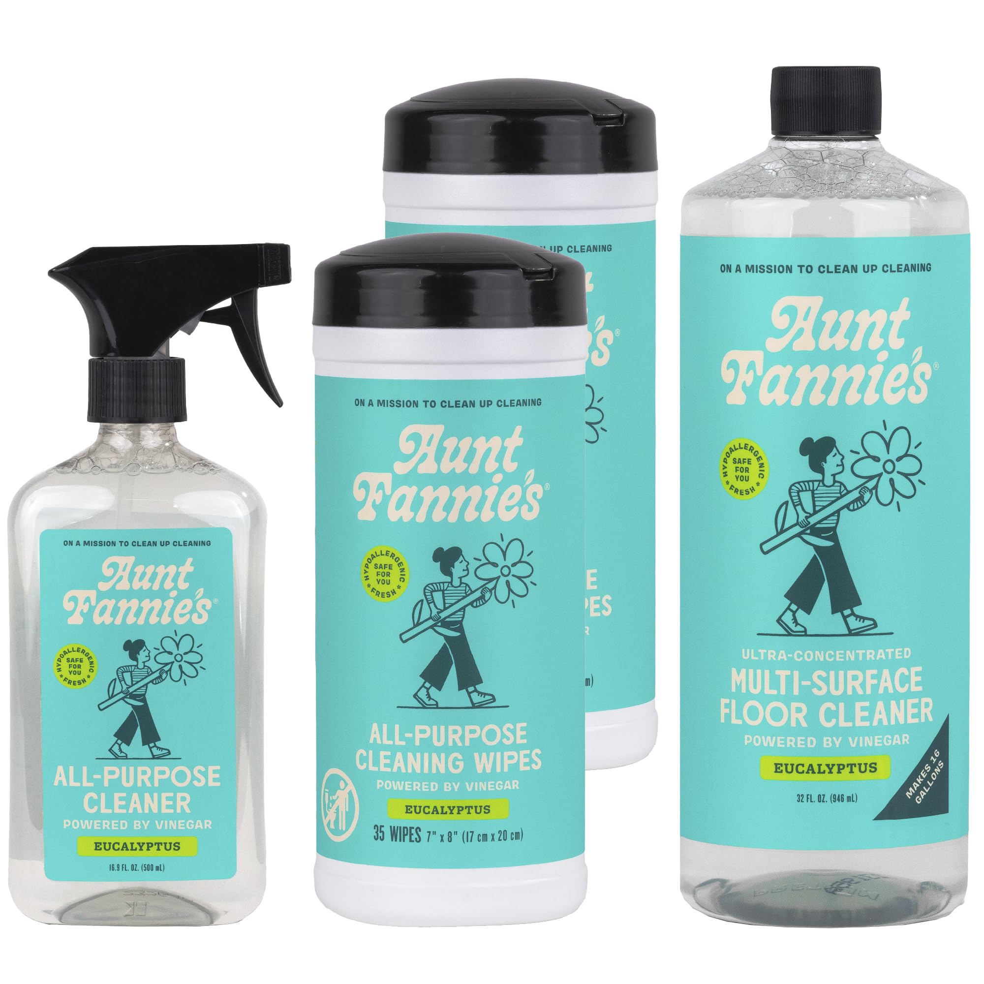 Aunt Fannie's All Purpose Cleaning Vinegar 16.9 Ounces, Multipurpose Surface Spray Cleaner