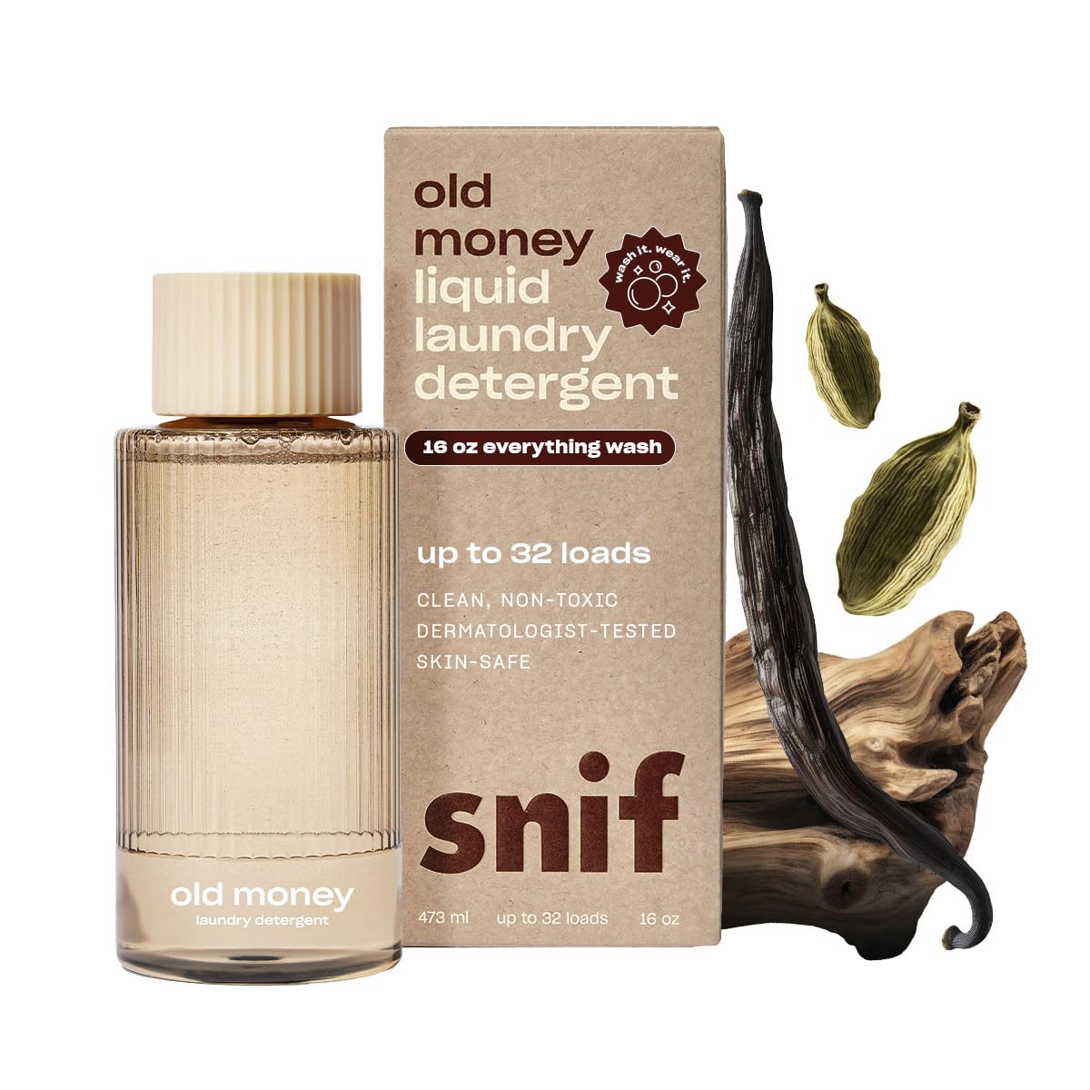 Snif Laundry Detergent, Clean and Crisp Scents, Non-Irritating to Skin, Clean, Non-Toxic, Vegan, Cruelty Free
