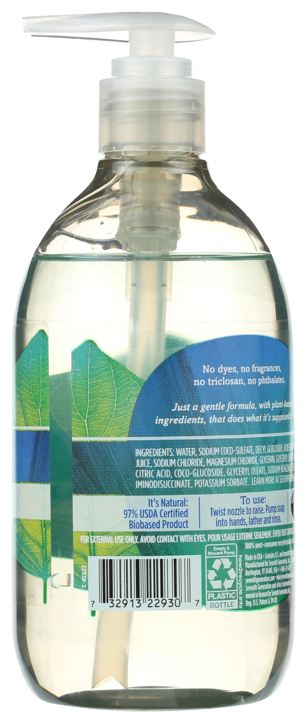 Seventh Generation Free&Clean All Liquid Bottle Hands Unisex Adult Softening skin cleaning agent