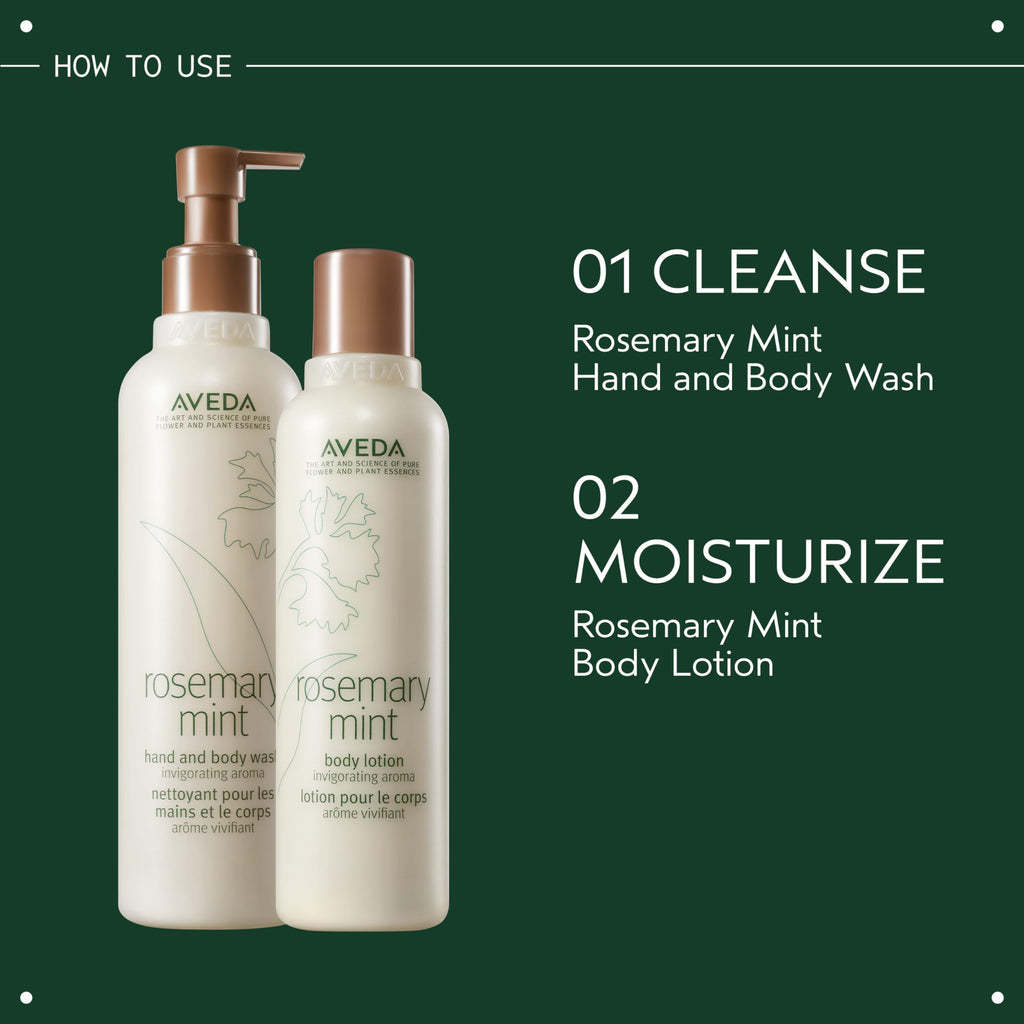 Aveda Rosemary Mint Hand & Body Wash | Liquid Hand Soap and Body Wash | with Invigorating Aroma of Certified Organic Peppermint & Rosemary