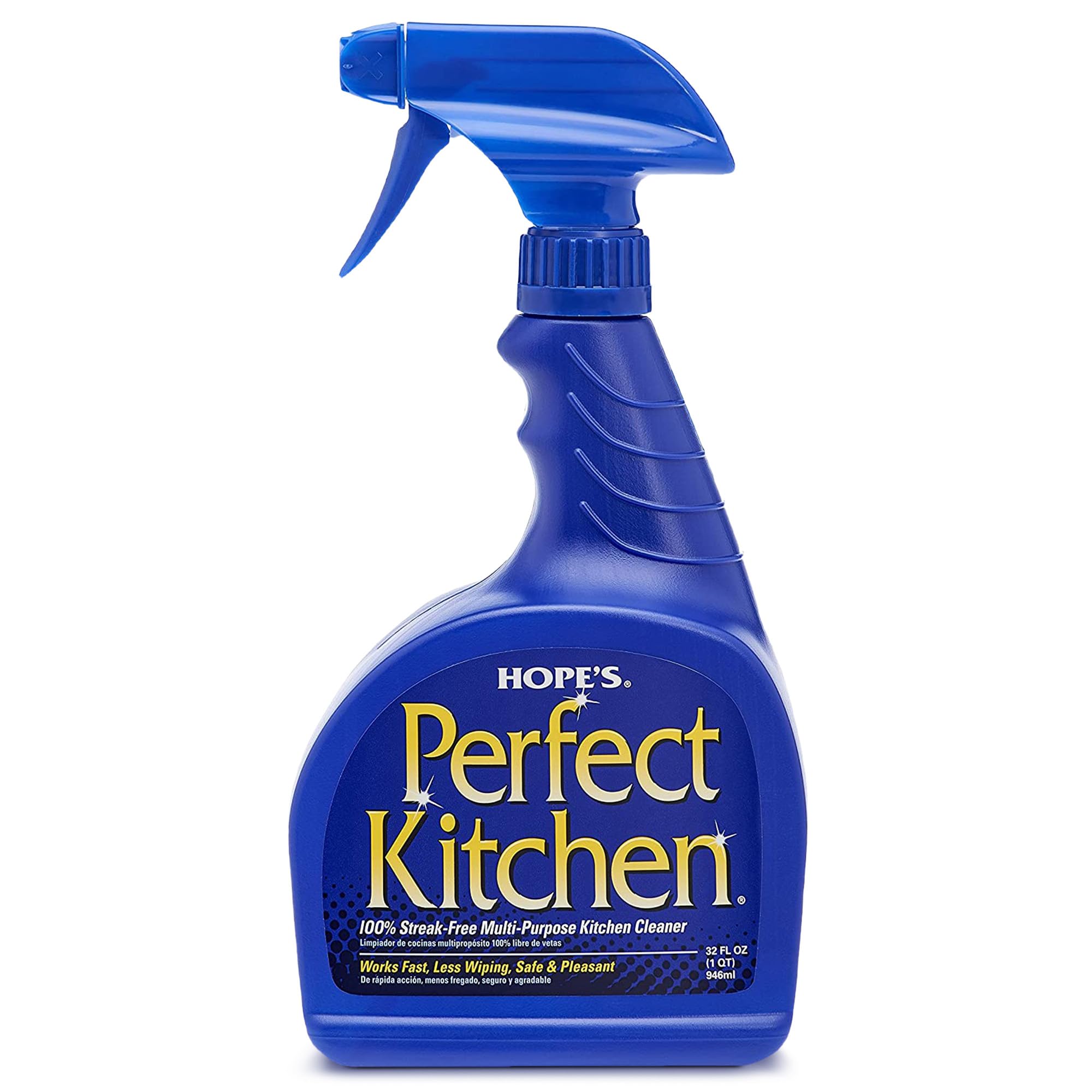 HOPE'S Perfect Kitchen Cleaner Spray - 32 Oz No-Residue All Purpose Cleaning Spray - Multisurface Degreaser for Counters, Stoves, Microwaves, and More - Pet and Home Safe