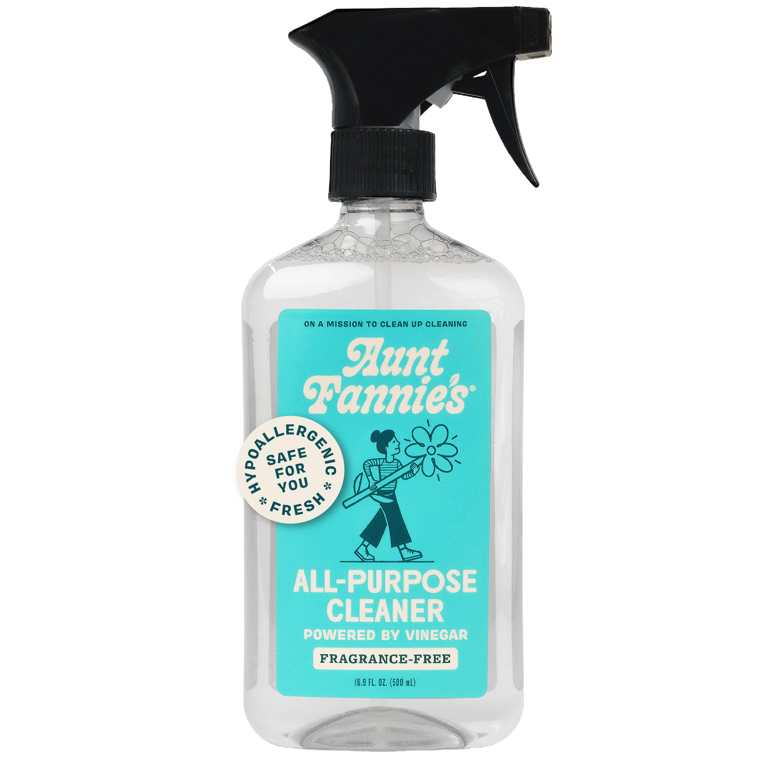 Aunt Fannie's All Purpose Cleaning Vinegar 16.9 Ounces, Multipurpose Surface Spray Cleaner