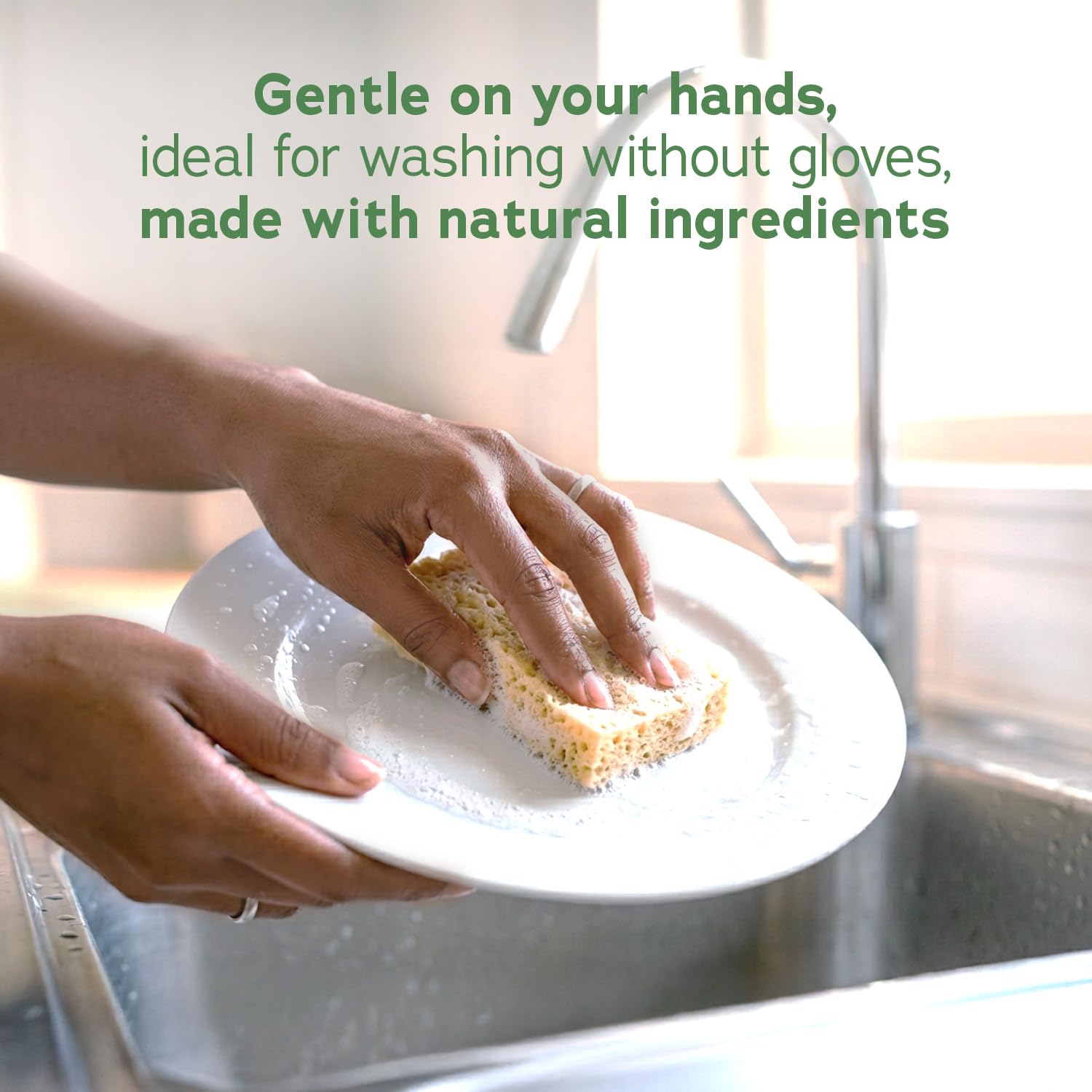 KUXTAL Dish Soap 3 Pack – Gentle on Hands, Powerful Grease Cutting, Biodegradable Plant-Based Formula for Hand Washing, Natural Citrus Scent, 27.7 fl oz Each