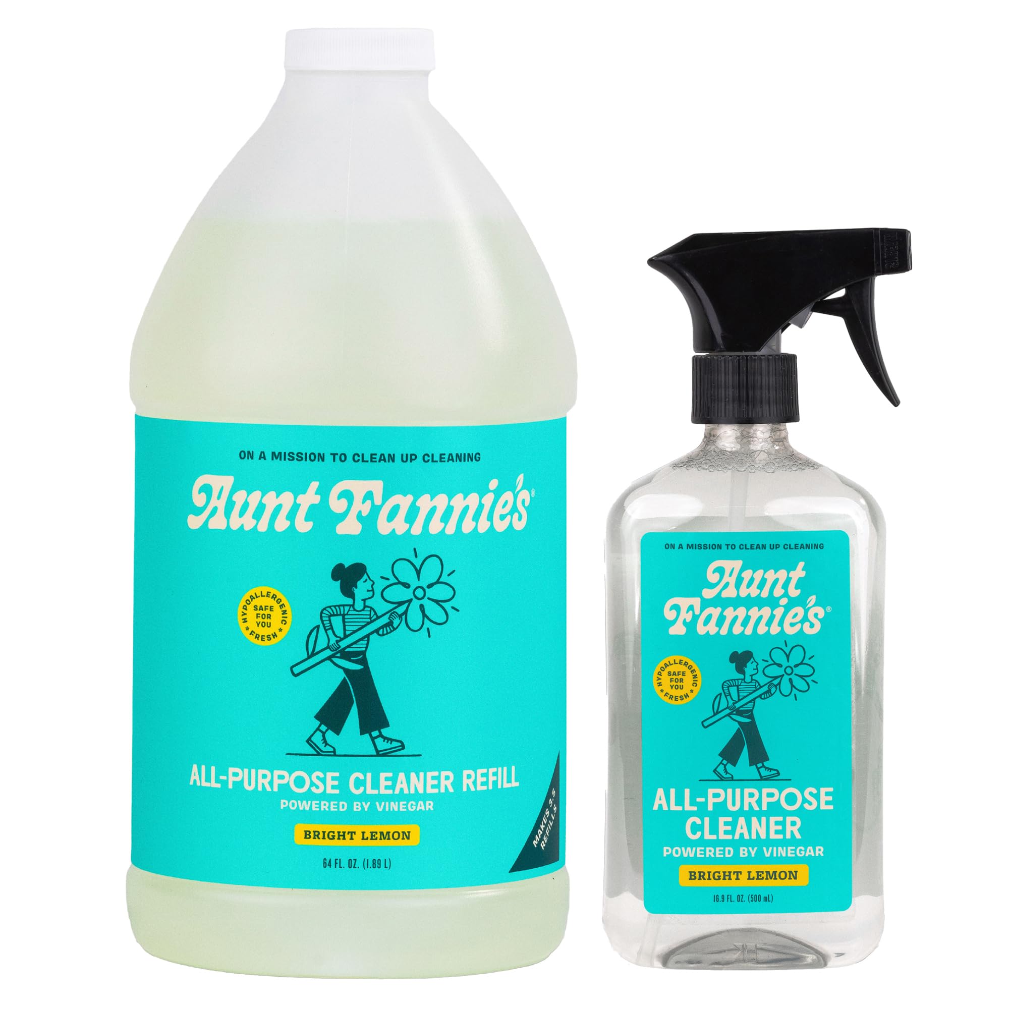 Aunt Fannie's All Purpose Cleaning Vinegar 16.9 Ounces, Multipurpose Surface Spray Cleaner