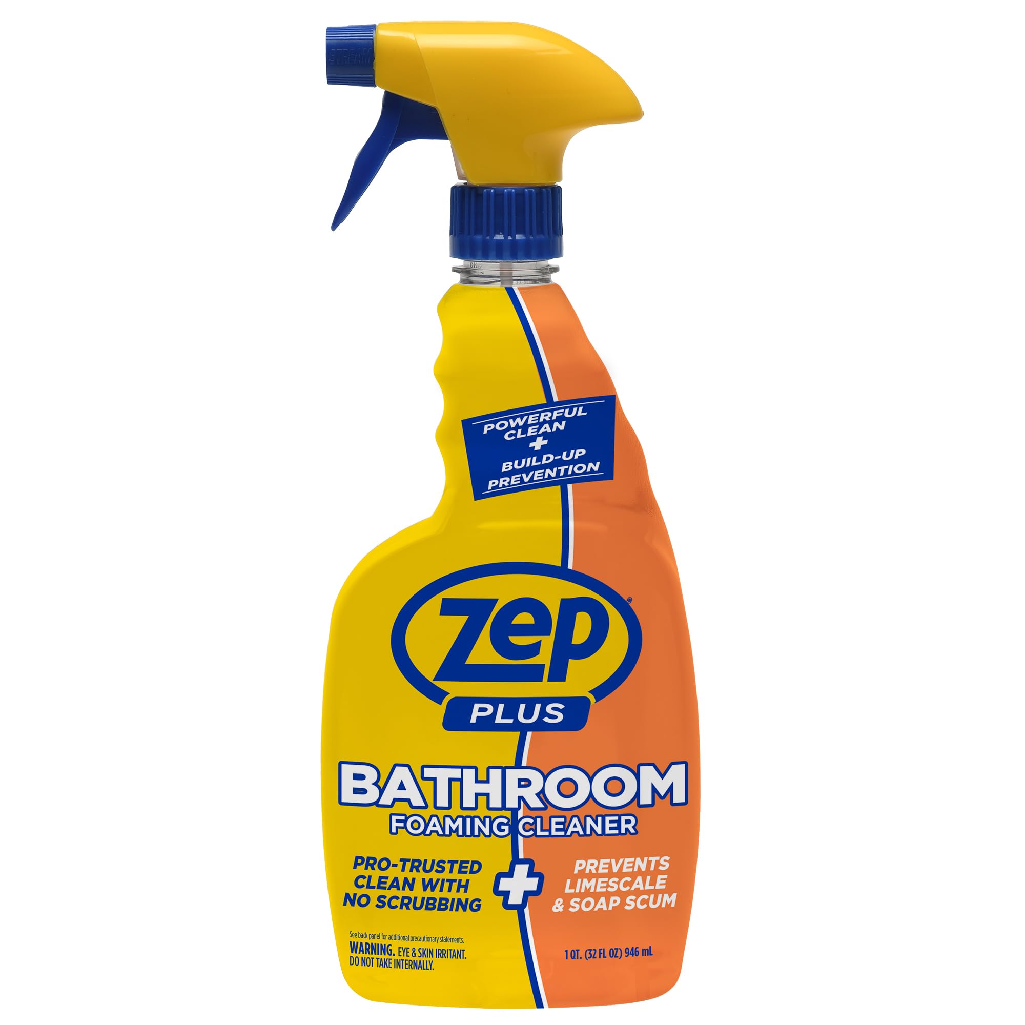 Zep Plus Bathroom Foaming Cleaner (Case of 12) - R54012 - Keep Your Bathroom Clean + Protect From Future Soap Scum Buildup