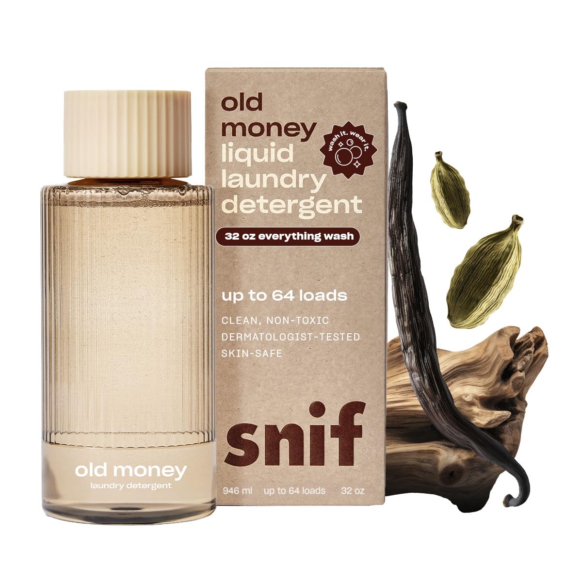Snif Laundry Detergent, Clean and Crisp Scents, Non-Irritating to Skin, Clean, Non-Toxic, Vegan, Cruelty Free