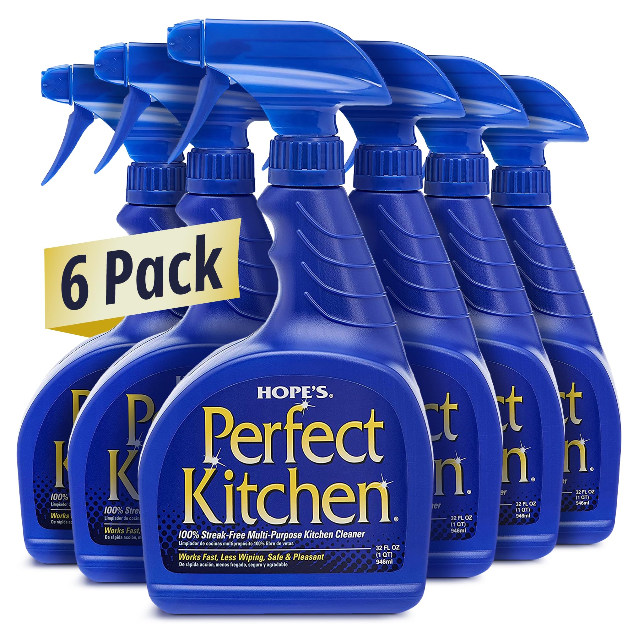 HOPE'S Perfect Kitchen Cleaner Spray - 32 Oz No-Residue All Purpose Cleaning Spray - Multisurface Degreaser for Counters, Stoves, Microwaves, and More - Pet and Home Safe