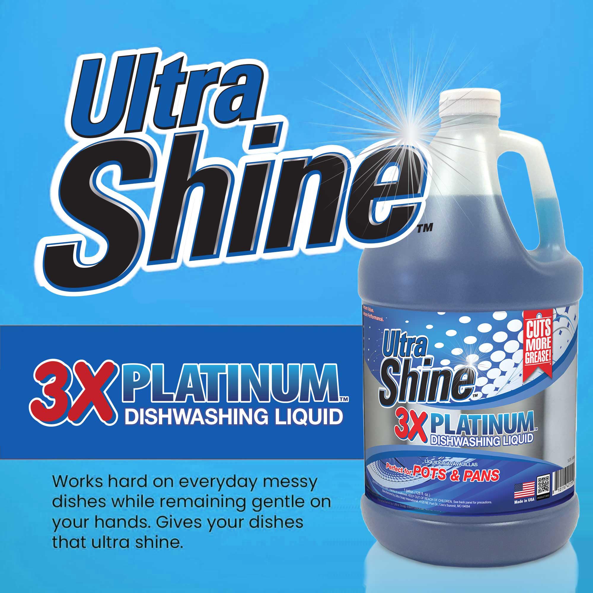 Ultra Shine™ Powerful Grease Remover Dishwashing Soap