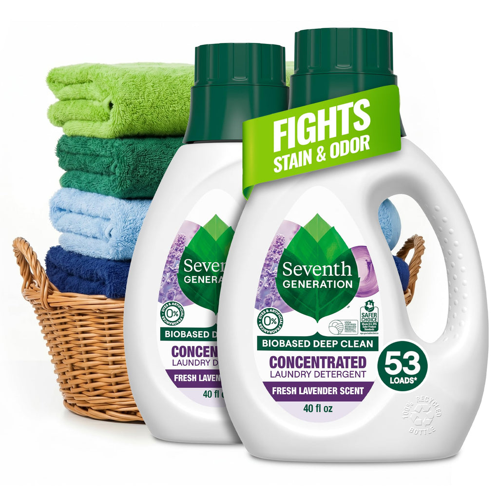 Seventh Generation Concentrated Laundry Detergent Liquid Free & Clear Fragrance Free 40 oz
