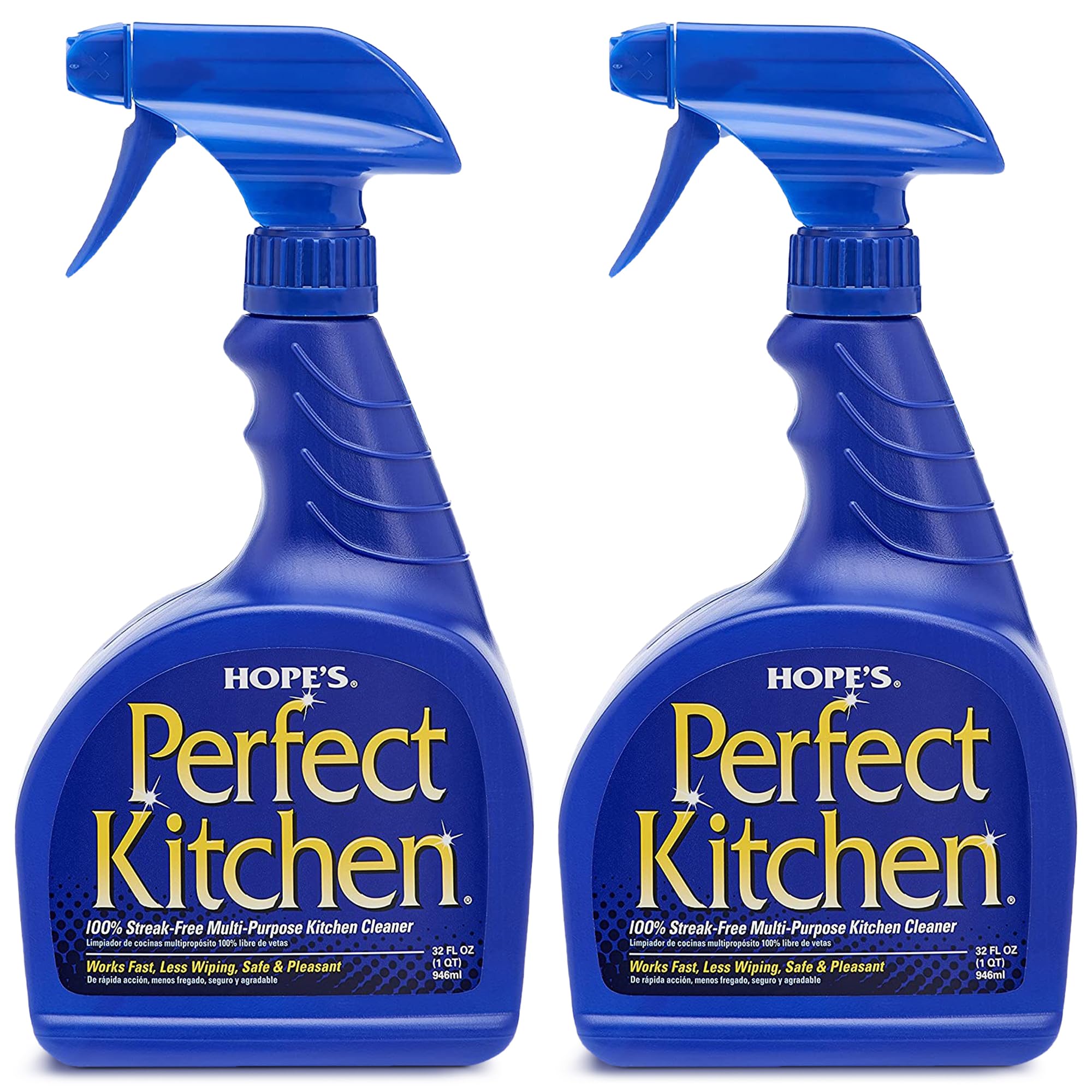 HOPE'S Perfect Kitchen Cleaner Spray - 32 Oz No-Residue All Purpose Cleaning Spray - Multisurface Degreaser for Counters, Stoves, Microwaves, and More - Pet and Home Safe