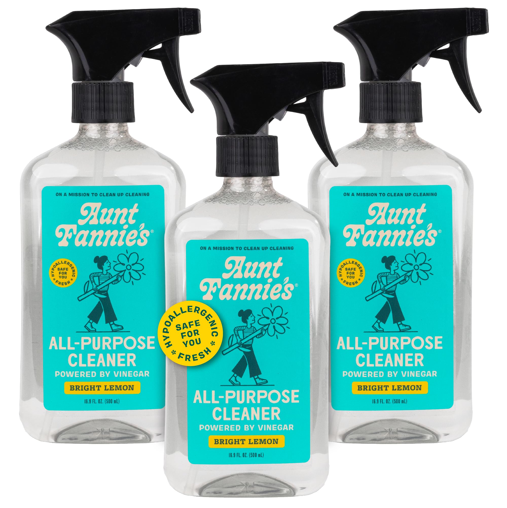 Aunt Fannie's All Purpose Cleaning Vinegar 16.9 Ounces, Multipurpose Surface Spray Cleaner