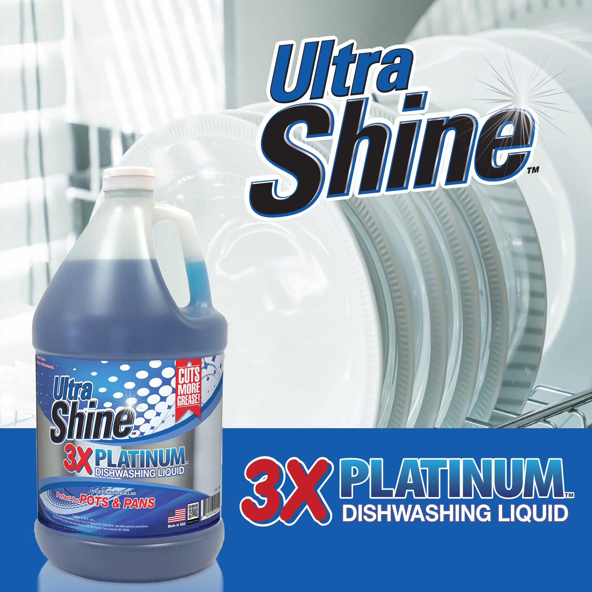 Ultra Shine™ Powerful Grease Remover Dishwashing Soap