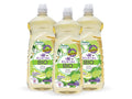 KUXTAL Dish Soap 3 Pack – Gentle on Hands, Powerful Grease Cutting, Biodegradable Plant-Based Formula for Hand Washing, Natural Citrus Scent, 27.7 fl oz Each