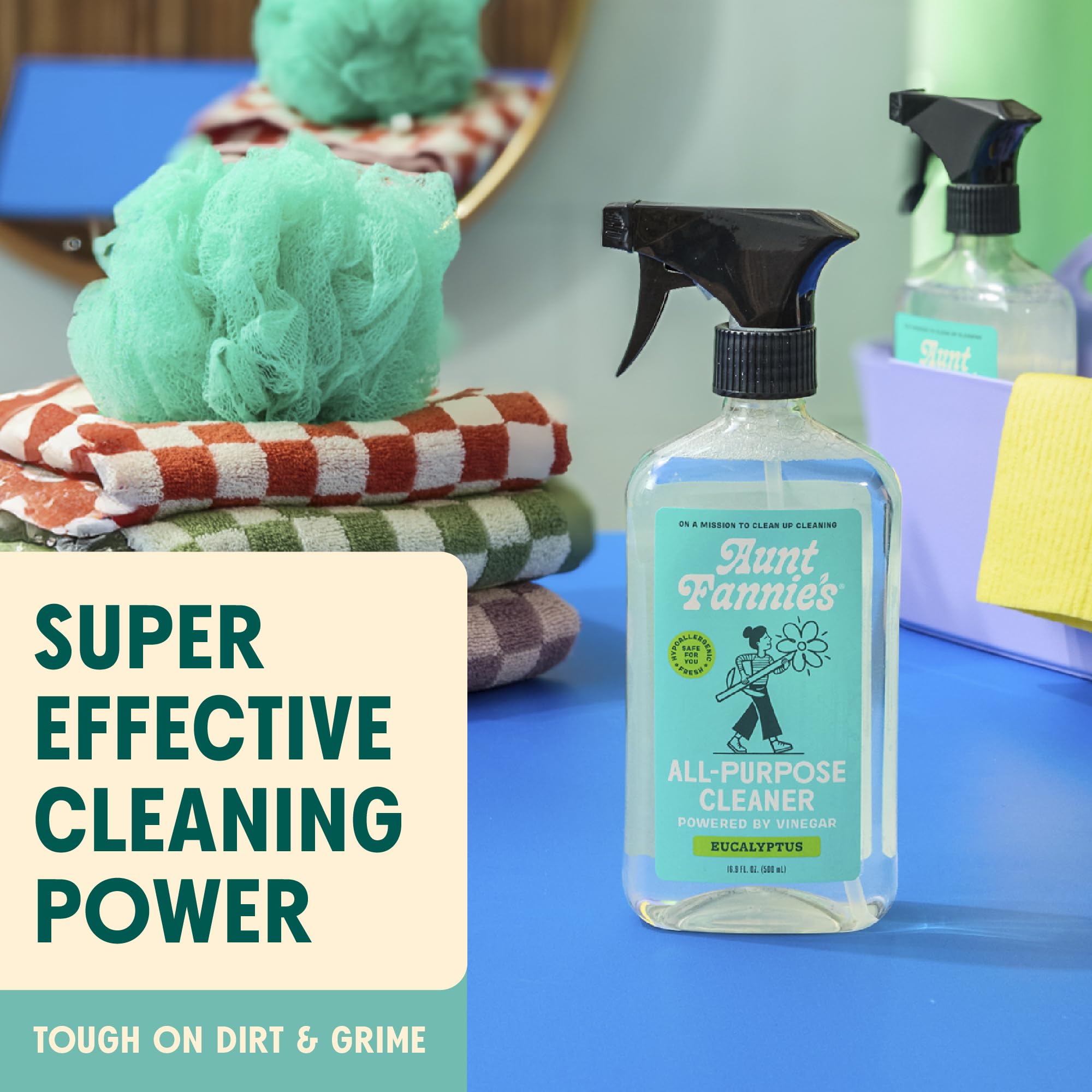 Aunt Fannie's All Purpose Cleaning Vinegar 16.9 Ounces, Multipurpose Surface Spray Cleaner