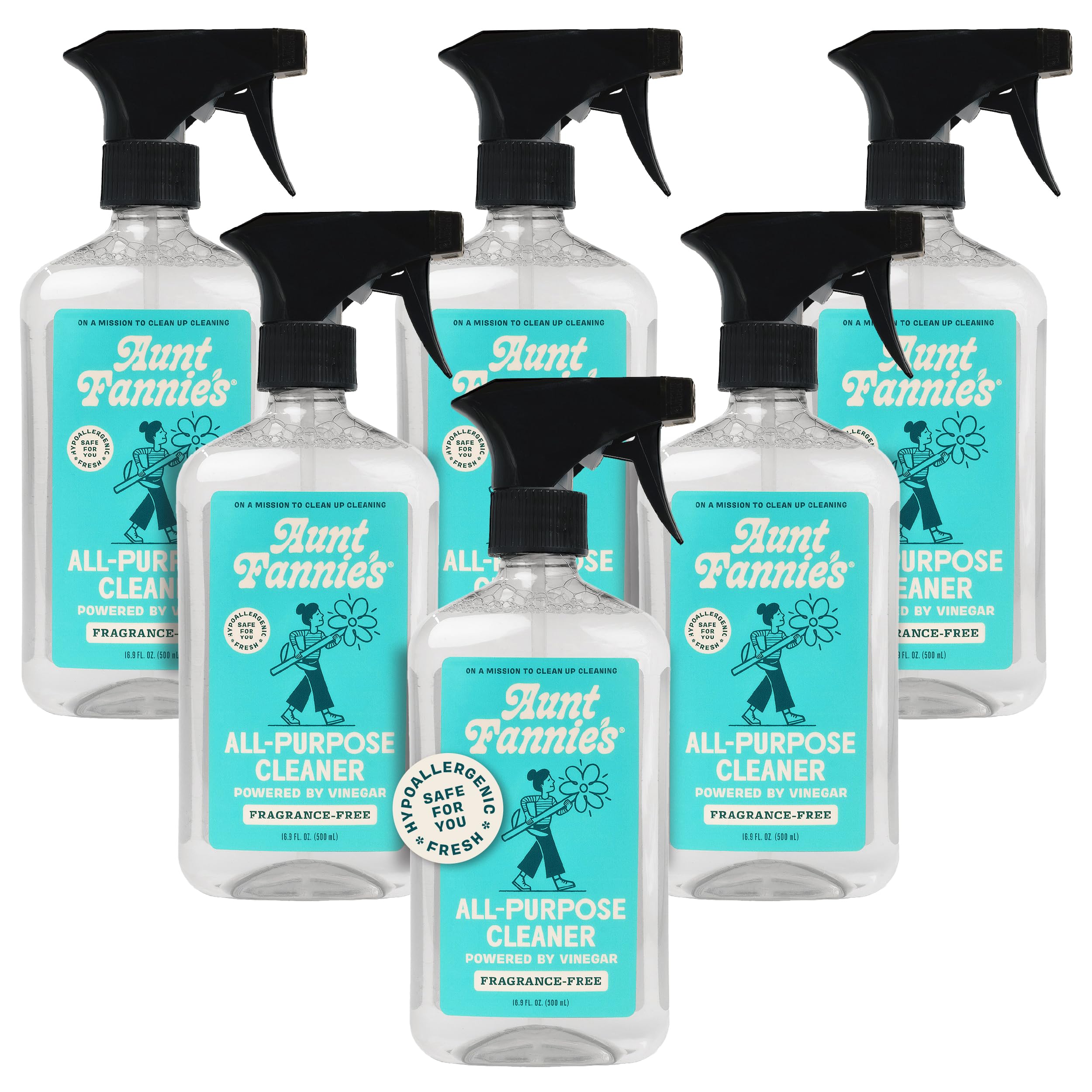 Aunt Fannie's All Purpose Cleaning Vinegar 16.9 Ounces, Multipurpose Surface Spray Cleaner