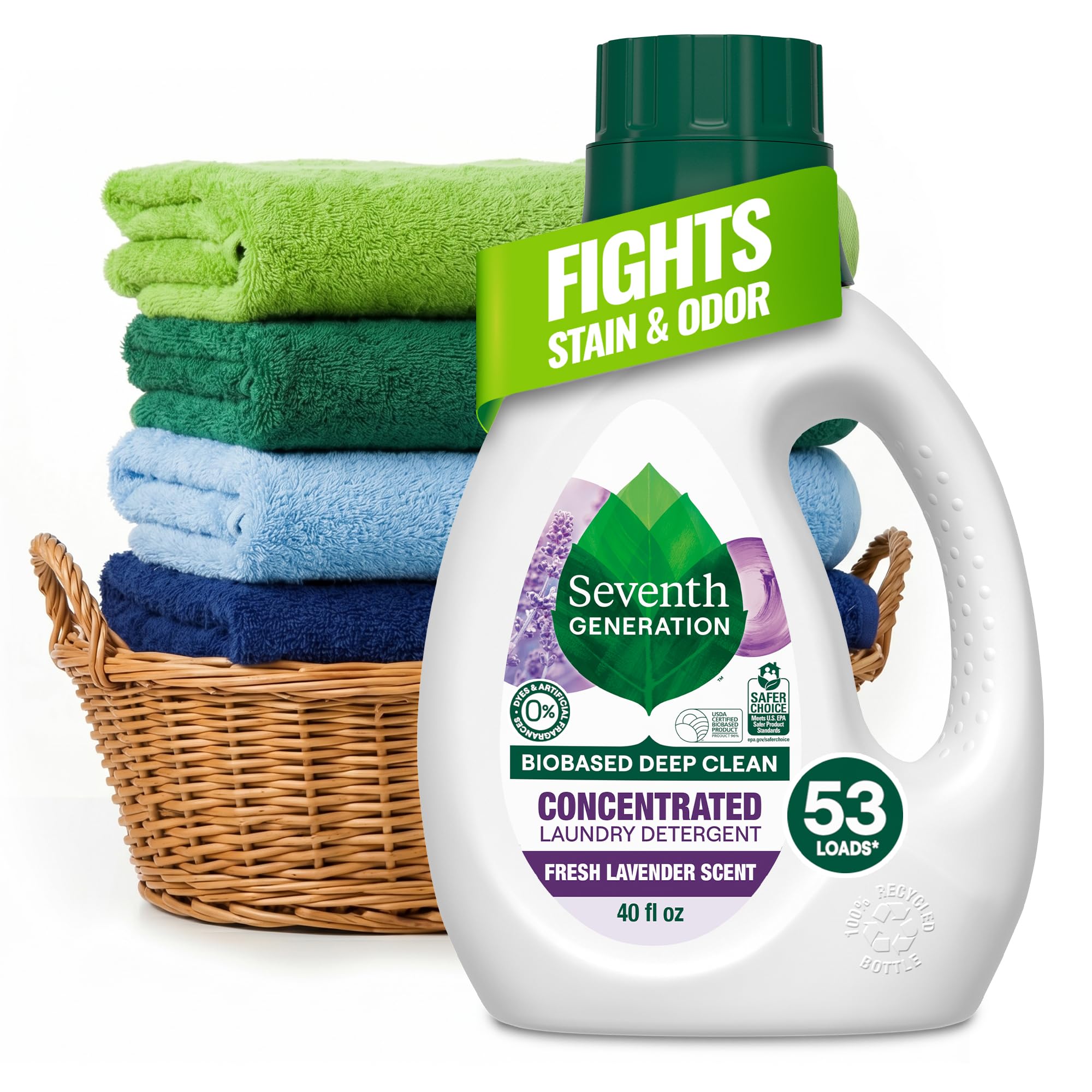 Seventh Generation Concentrated Laundry Detergent Liquid Free & Clear Fragrance Free 40 oz