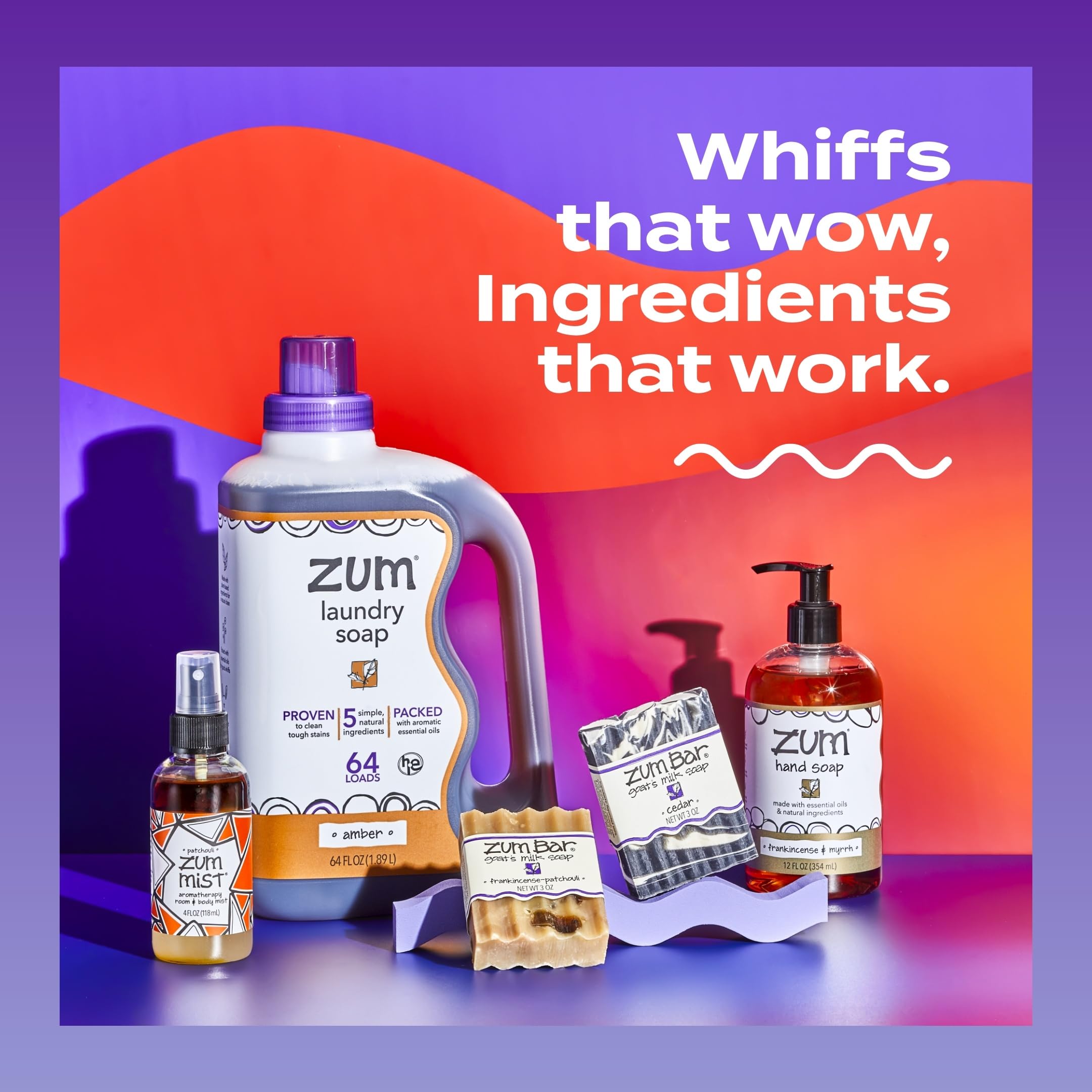 Indigo Wild Zum Clean Laundry Soap - Plant-Based Liquid Laundry Soap - Contains Baking Soda, Essential Oils & Saponified Coconut Oil - Lavender Scent - 64 fl oz (2 Pack)