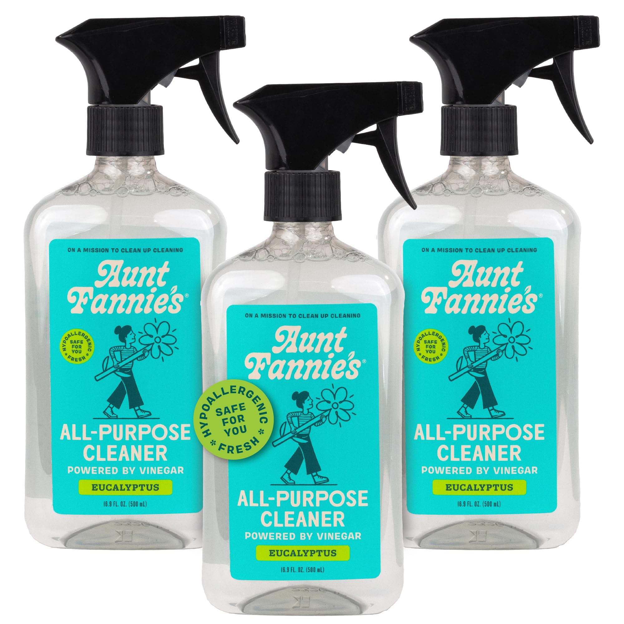 Aunt Fannie's All Purpose Cleaning Vinegar 16.9 Ounces, Multipurpose Surface Spray Cleaner