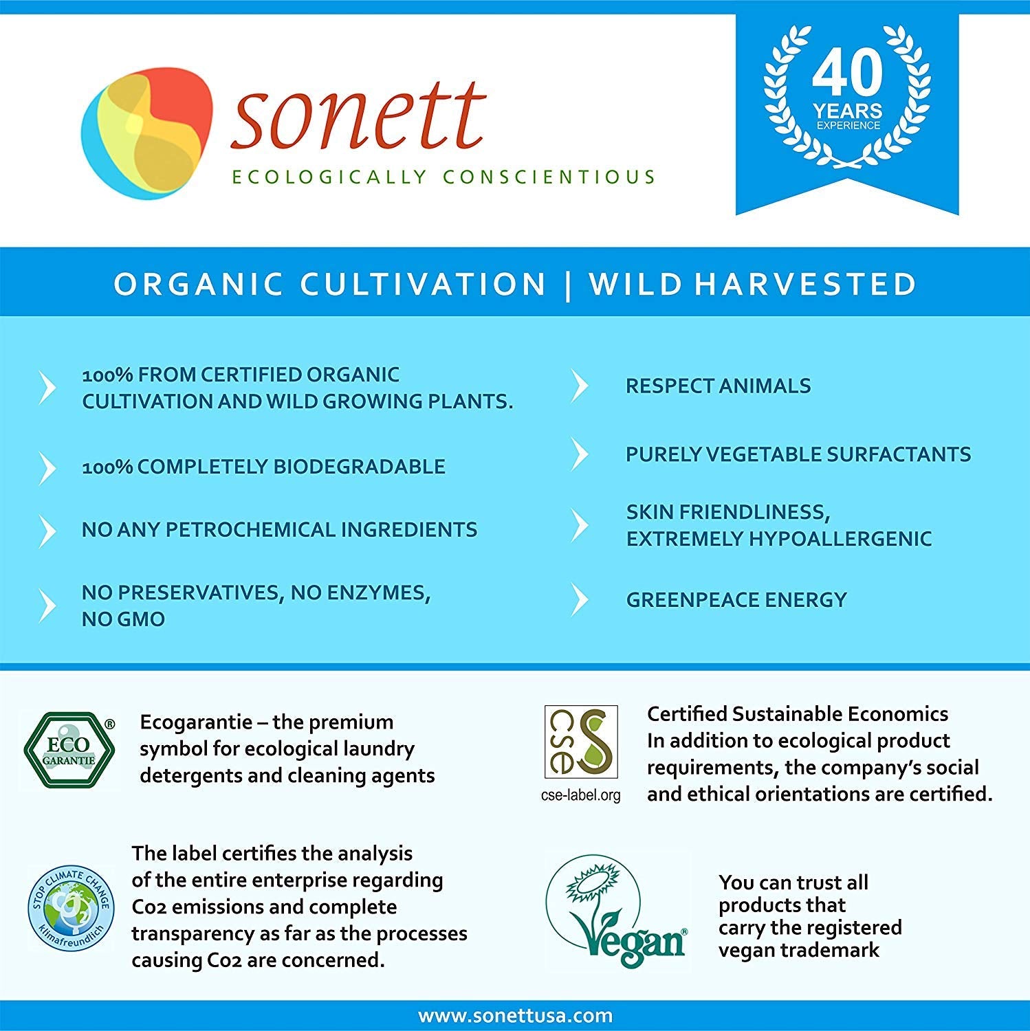 Sonett Organic Dishwashing Liquid Organic 100% Biodegradable Lemon, 10 Fl.Oz & 34 Fl.Oz (1 Count)