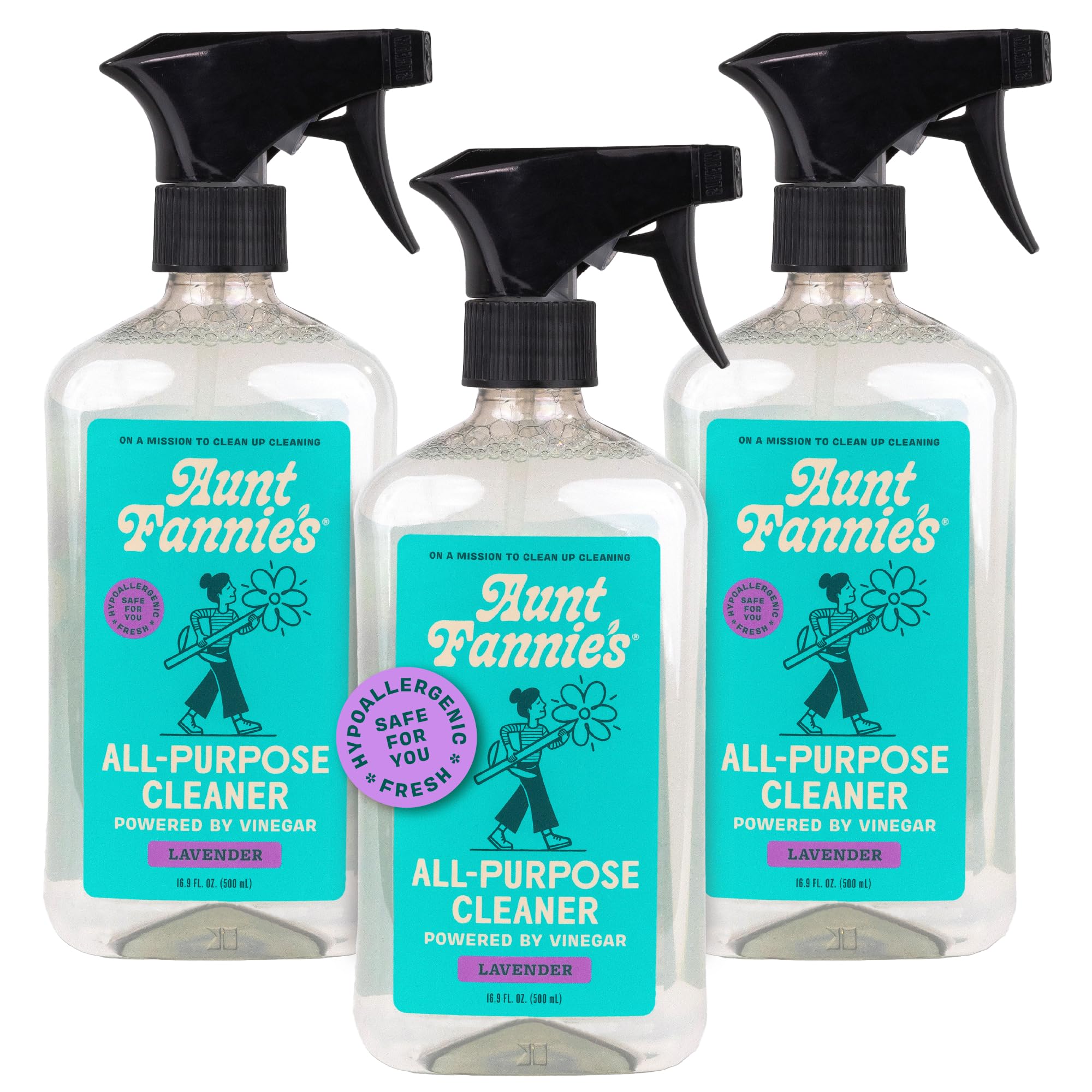 Aunt Fannie's All Purpose Cleaning Vinegar 16.9 Ounces, Multipurpose Surface Spray Cleaner